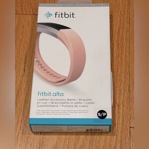 Fitbit Alta Leather Band in Soft Pink. New in Box